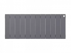 Биметаллический радиатор отопления Royal Thermo PianoForte 300 12 секций Silver Satin
