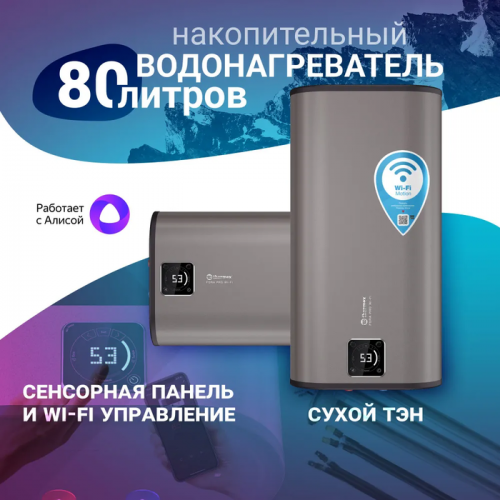 Электрический накопительный водонагреватель Thermex Fora 80 (pro) Wi-Fi