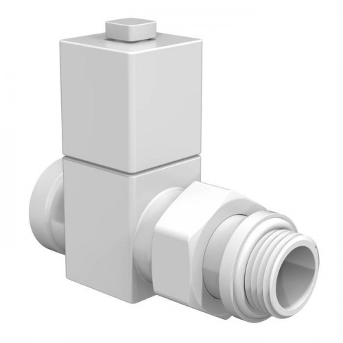 Набор вентелей Royal Thermo CUBE, ПРЯМОЙ, (2 шт) белый