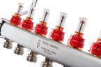 Для отопления Royal Thermo 1" ВР-3/4" НР, 7 выходов с расходомерами, нерж. (RTE 52.107)